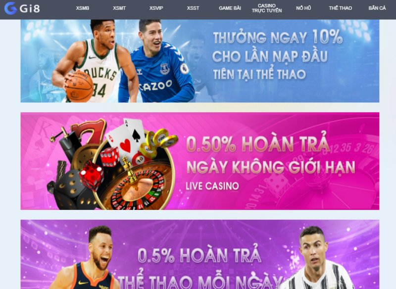 Tổng hợp toàn bộ các chương trình khuyến mãi tại Gi88