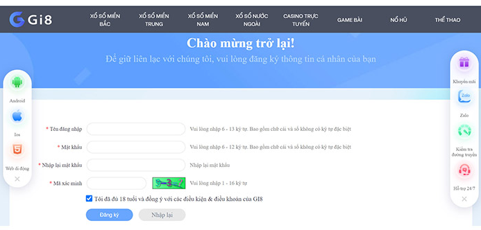 Hướng dẫn tất tần tật cách đăng ký và đăng nhập vào Gi88