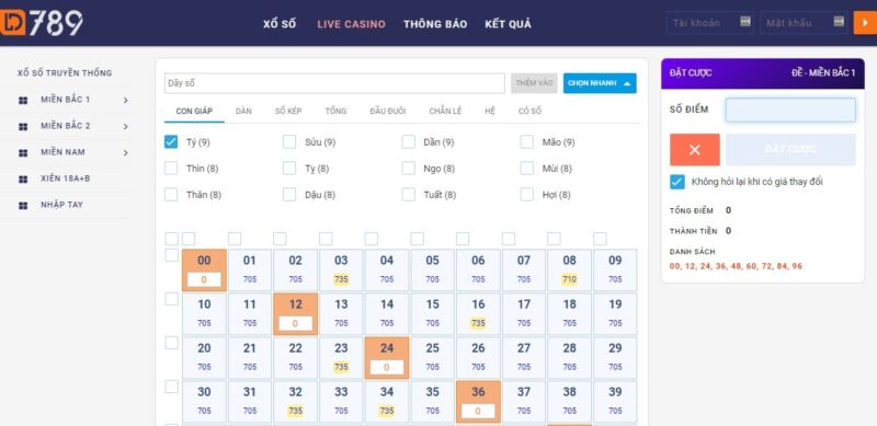 Xổ số, lô đề LD789