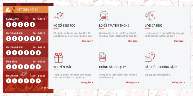 Nhà cái lô đề Lixi88 cung cấp đa dạng sản phẩm cá cược lô đề