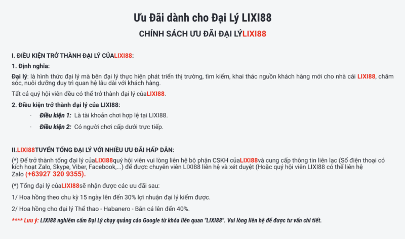 Lixi88 có nhiều chương trình khuyến mãi hấp dẫn